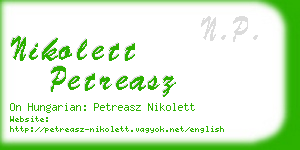 nikolett petreasz business card